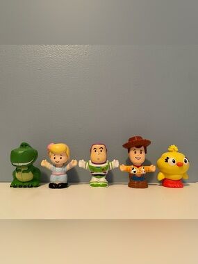 Toy Story 4 Little People Set of 5 Buzz Lightyear, Woody, Bo, Rex, Yellow Duck